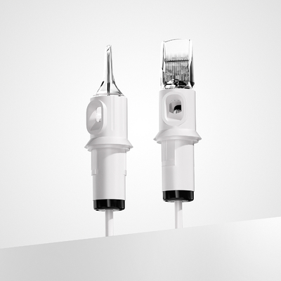 Quelle Biały Karton Tatuowania Igła 1RL 0,20 mm 0,25 mm 0,30 mm 0,35 mm OEM Karton Tatuowania Igły do sprzedaży