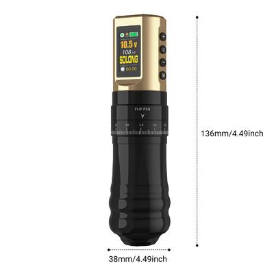 CNC Single Charge Durable Model Stroke Adjustable Tattoo Machine Pen z 1800 MAh do użytku artystycznego
